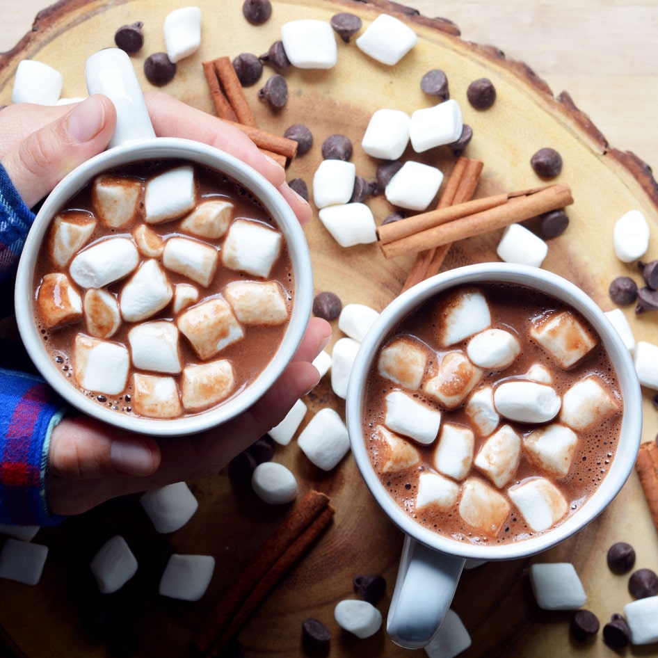 Creamy Vegan Almond Butter Hot Chocolate&nbsp;